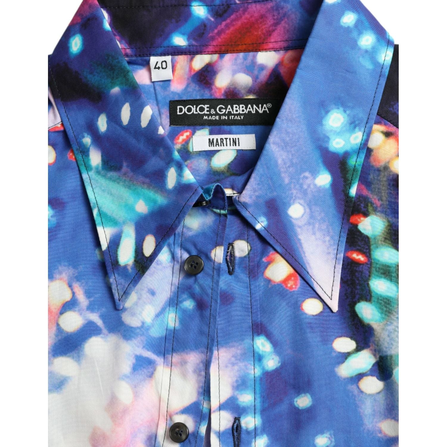 Dolce & Gabbana Multicolor Luminarie Slim MARTINI Shirt