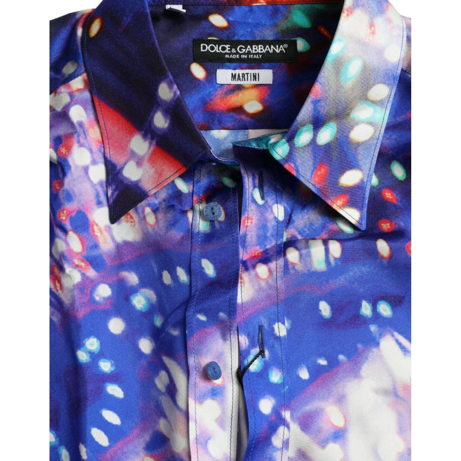 Dolce & Gabbana Purple Luminarie Silk Slim MARTINI Shirt