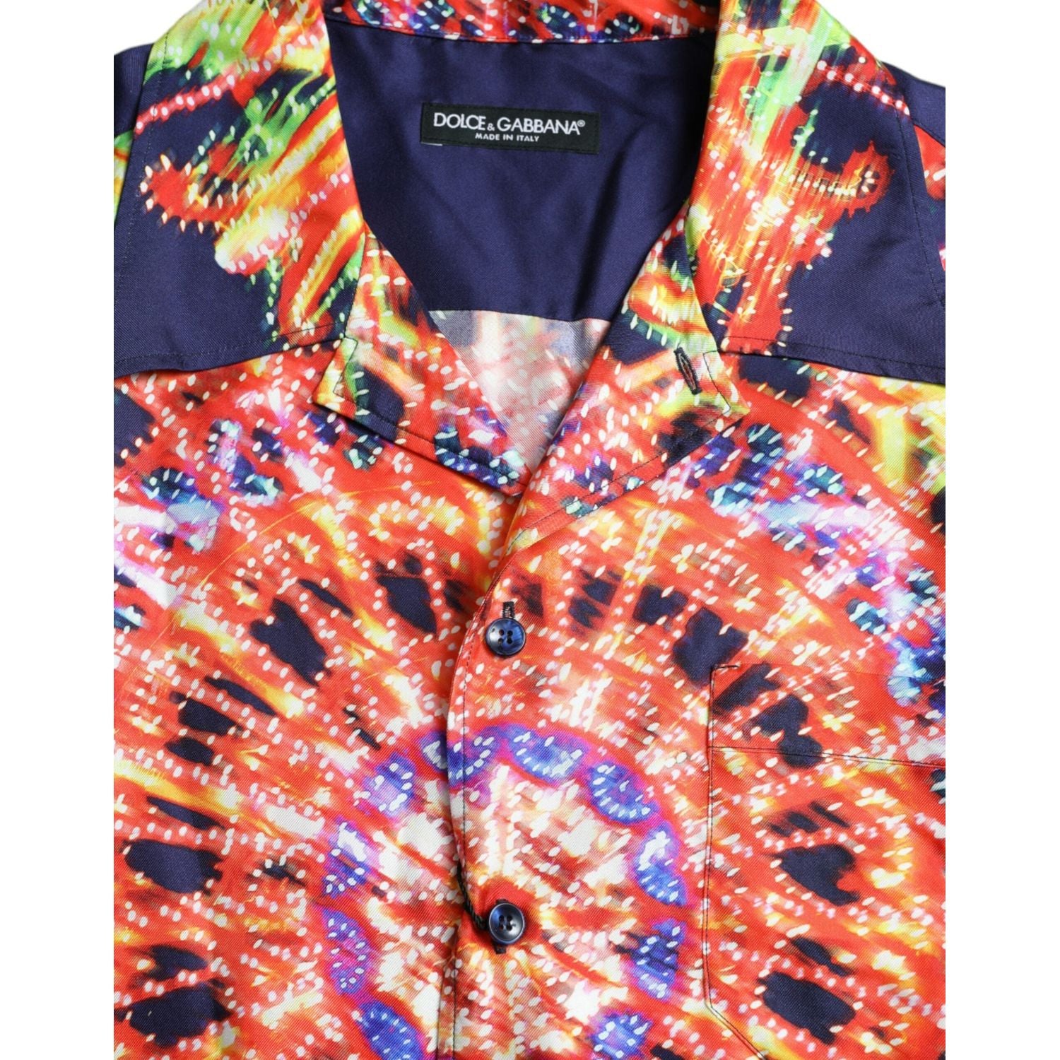 Dolce & Gabbana Multicolor Luminarie Silk Casual Shirt