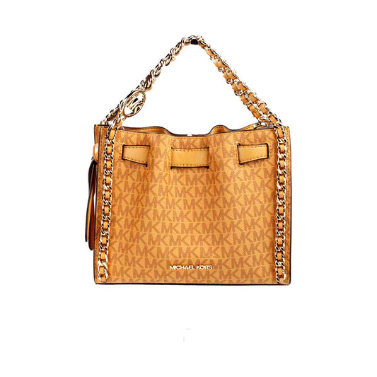 Michael Kors Mina Small Belted Cider Signature PVC Chain Inlay Crossbody Bag Michael Kors