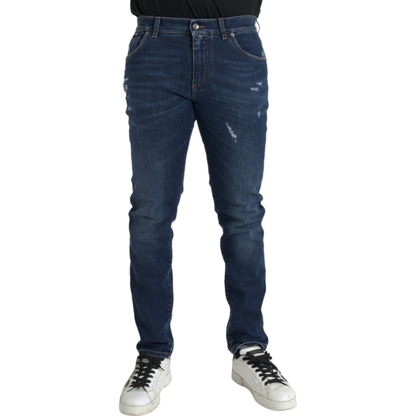 Dolce & Gabbana Blue Slim Fit Cotton Skinny Men Denim Jeans Dolce & Gabbana