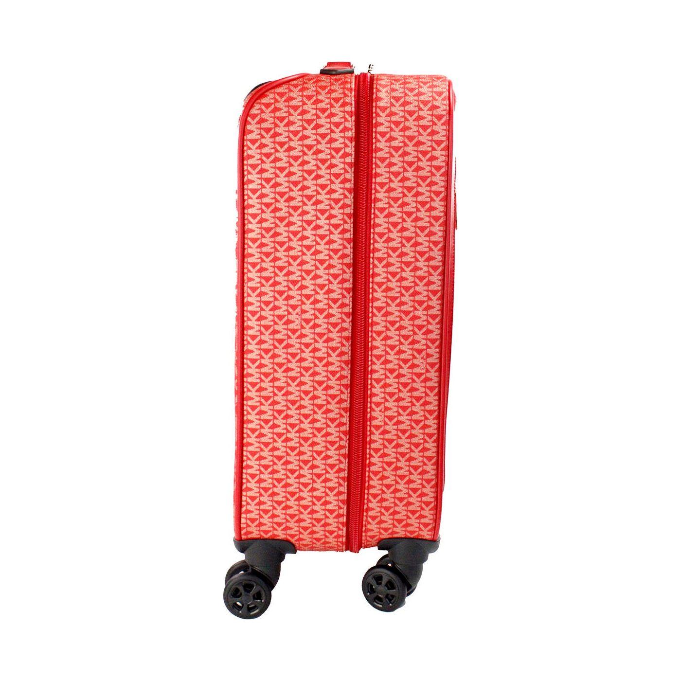 Michael Kors Travel Small Red Signature Trolley Rolling Suitcase Carry On Bag