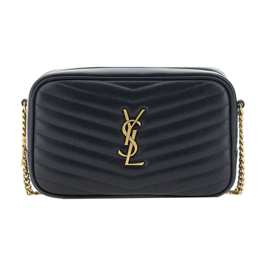 Saint Laurent Black Calf Leather Lou Small Shoulder Bag Saint Laurent