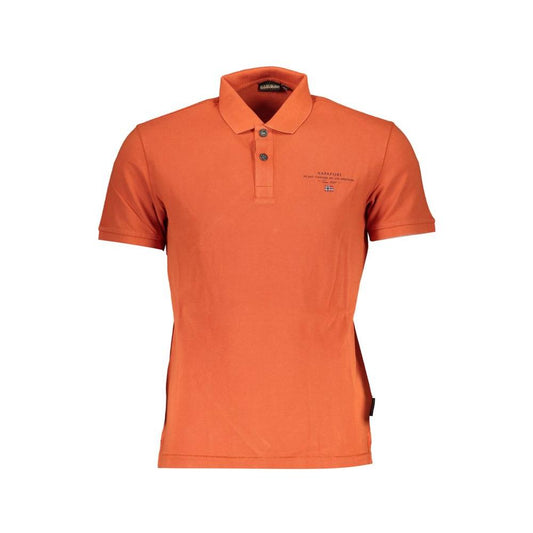 Napapijri Orange Cotton Polo Shirt Napapijri