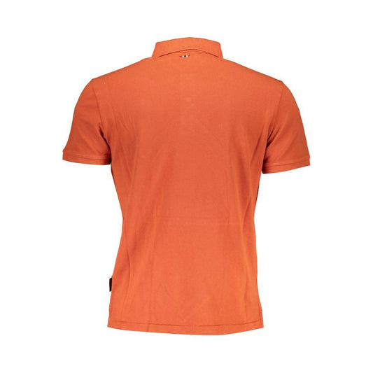 Napapijri Orange Cotton Polo Shirt Napapijri