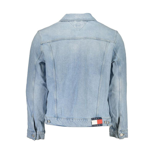 Tommy Hilfiger Light Blue Cotton Jacket Tommy Hilfiger