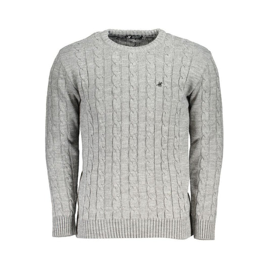 U.S. Grand Polo Gray Fabric Sweater U.S. Grand Polo