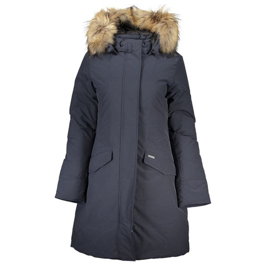 Woolrich Blue Cotton Jackets & Coat Woolrich