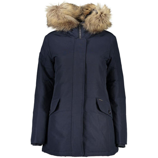 Woolrich Blue Cotton Jackets & Coat Woolrich