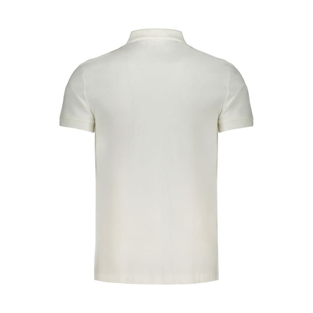 Calvin Klein White Cotton Polo Shirt Calvin Klein