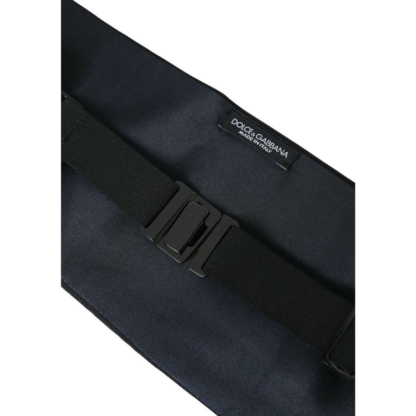 Dolce & Gabbana Black Men Wide Waist Silk Belt Cummerbund Dolce & Gabbana