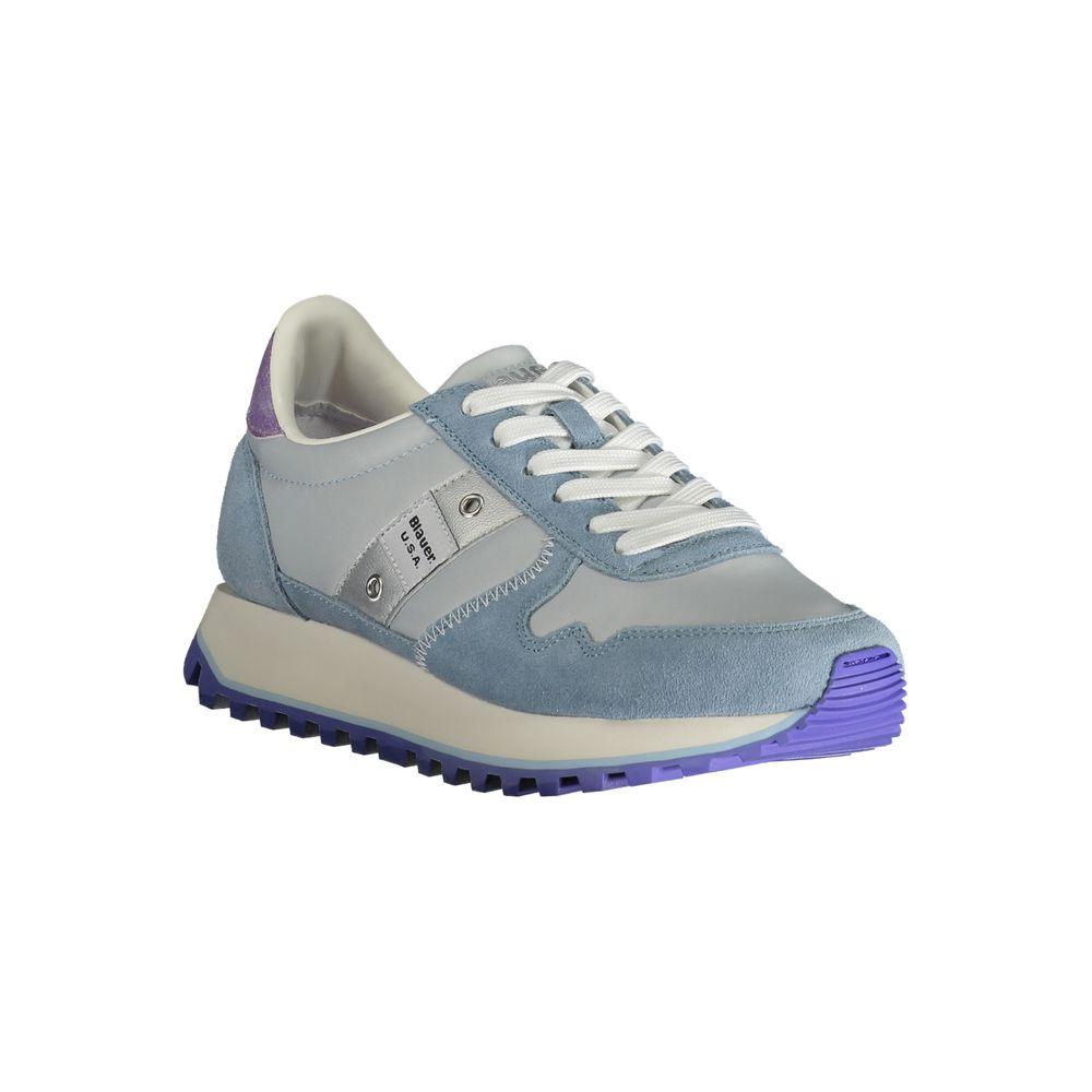 Blauer Light Blue Polyester Sneaker Blauer