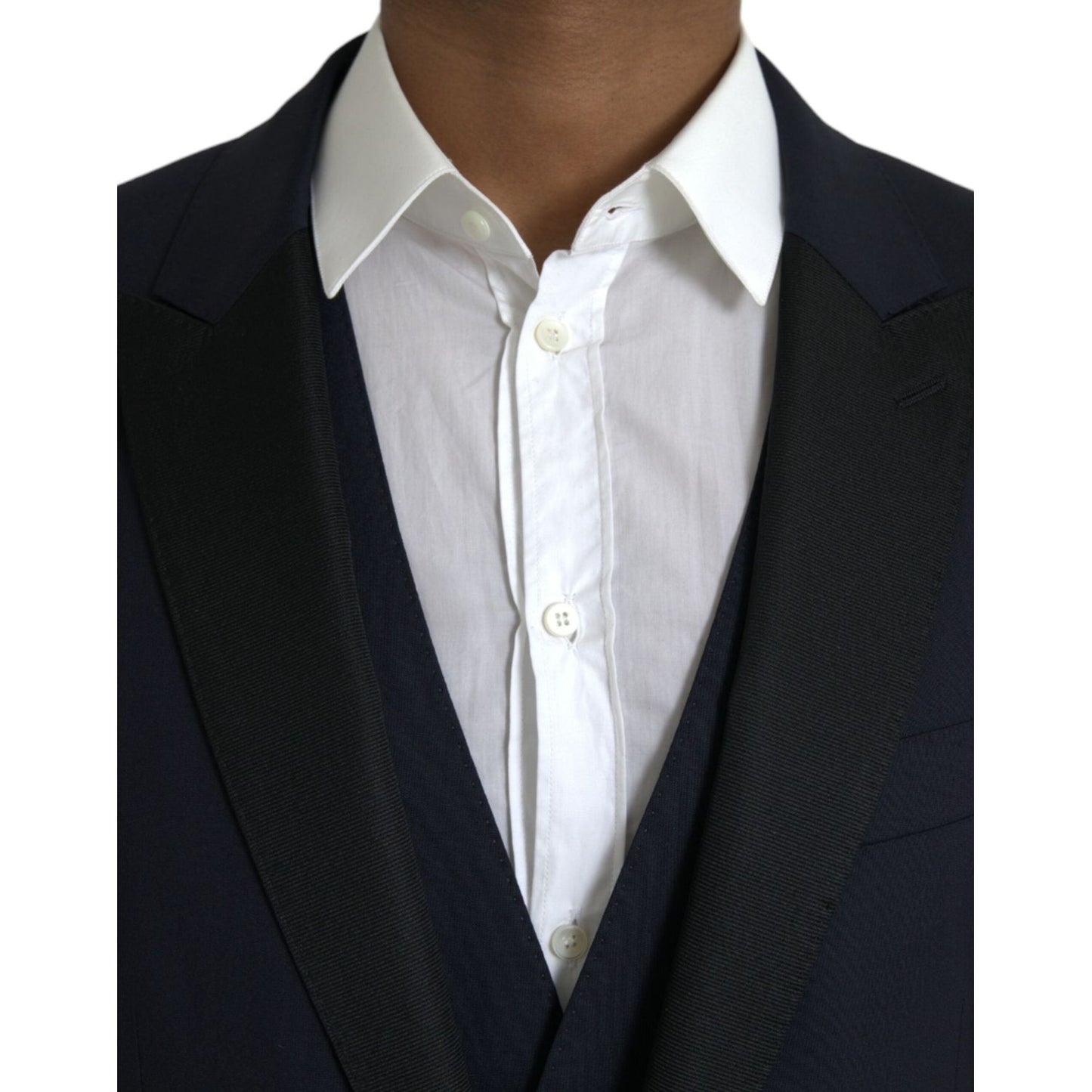 Dolce & Gabbana Dark Blue MARTINI Wool Formal 3 Piece Suit Dolce & Gabbana