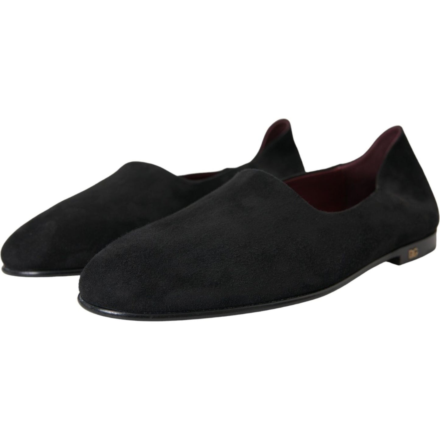 Dolce & Gabbana Black Suede Loafers Formal Dress Slip On Shoes Dolce & Gabbana