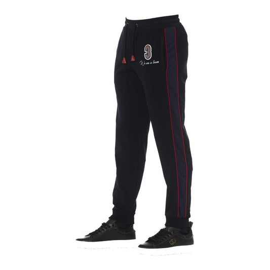 Trussardi Black Cotton Men Sport Pant Trussardi