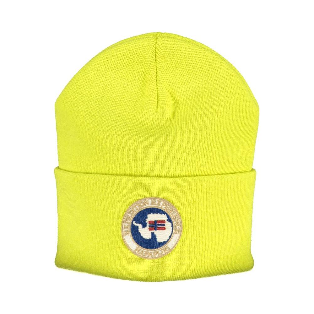 Napapijri Yellow Acrylic Hats & Cap Napapijri