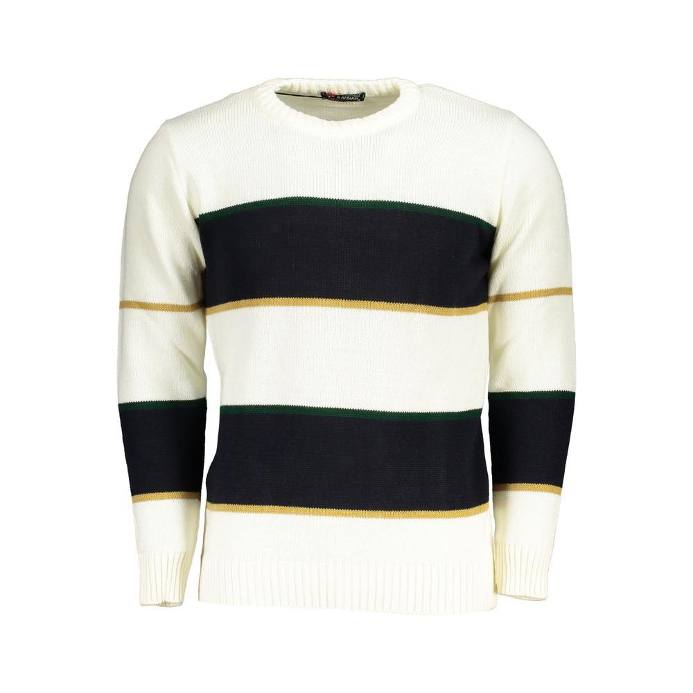 U.S. Grand Polo White Fabric Sweater U.S. Grand Polo