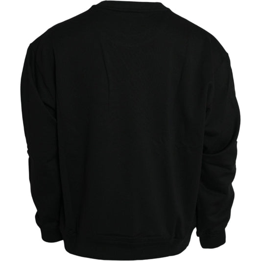 Dolce & Gabbana Black Logo Cotton Long Sleeves Sweatshirt Sweater Dolce & Gabbana