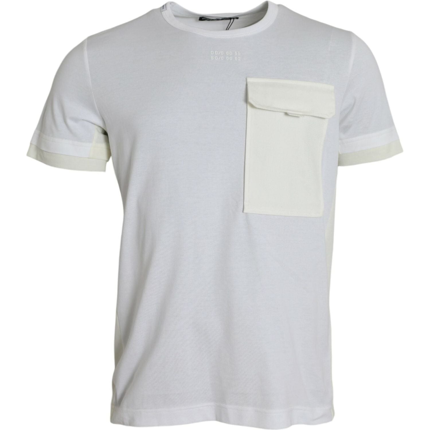 Dolce & Gabbana White Cotton Pocket Short Sleeves T-shirt