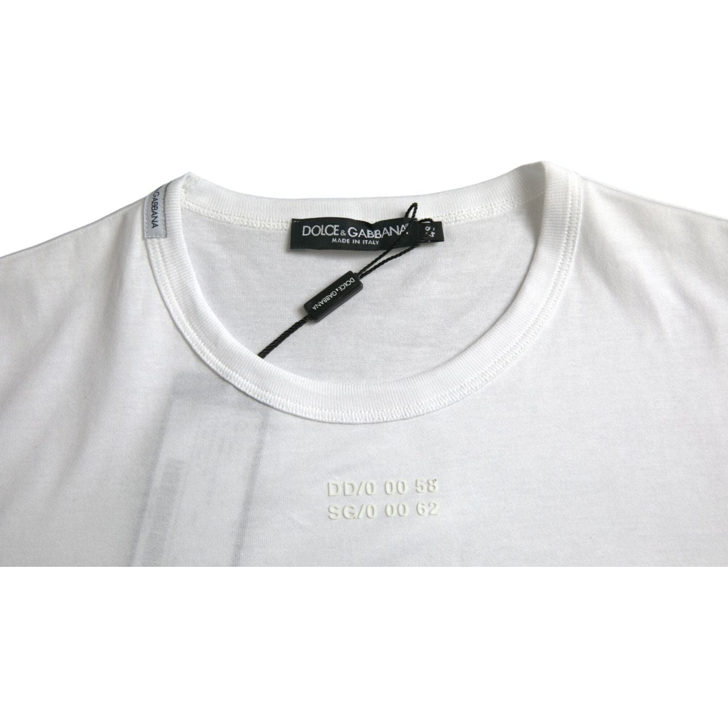 Dolce & Gabbana White Cotton Pocket Short Sleeves T-shirt