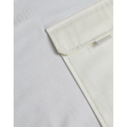 Dolce & Gabbana White Cotton Pocket Short Sleeves T-shirt Dolce & Gabbana