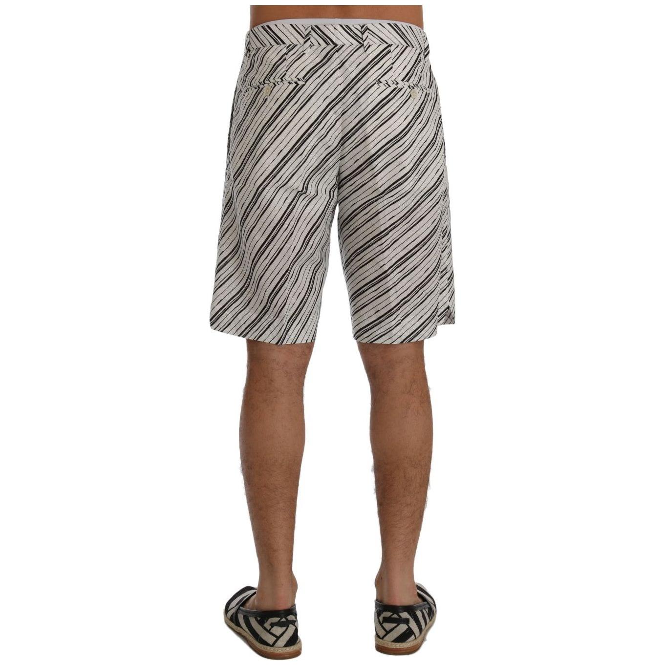 Dolce & Gabbana Elegant Striped Cotton-Linen Shorts