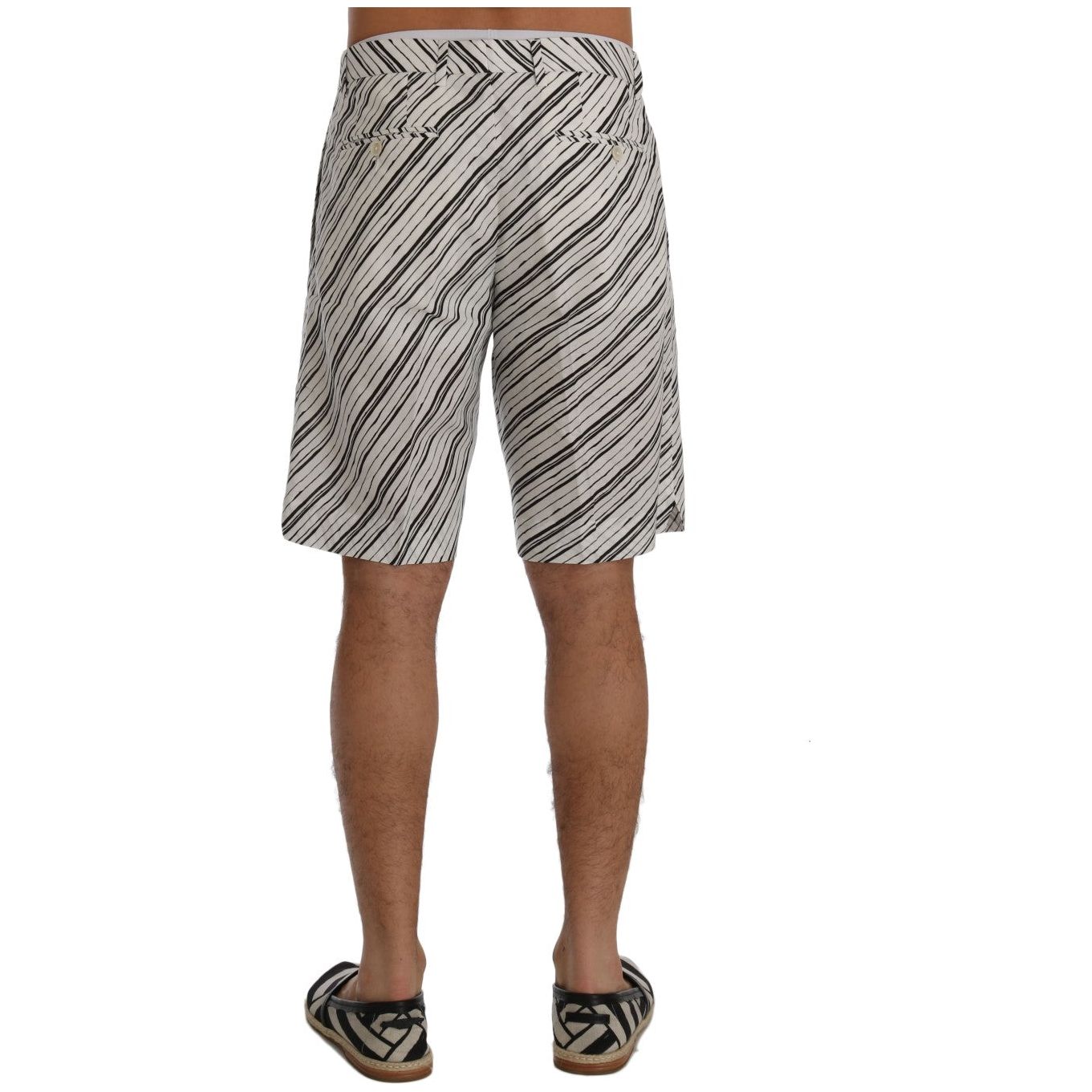 Dolce & Gabbana Elegant Striped Cotton-Linen Shorts Dolce & Gabbana