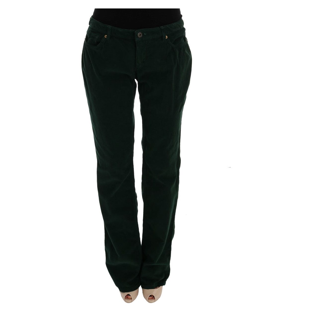 Dolce & Gabbana Elegant Green Cotton Blend Trousers Dolce & Gabbana