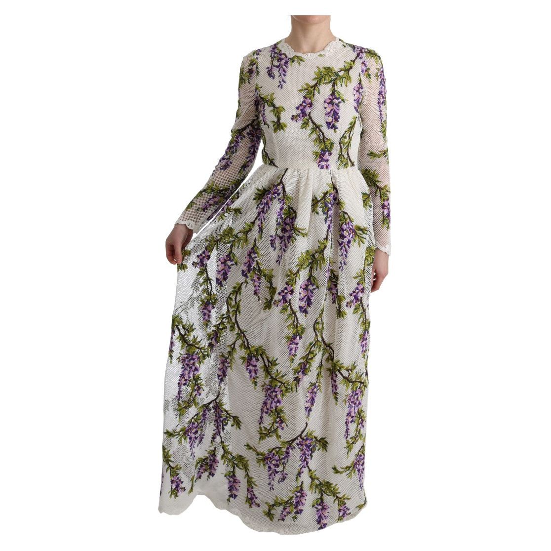 Dolce & Gabbana Elegant Maxi A-line Long Sleeve Dress Dolce & Gabbana