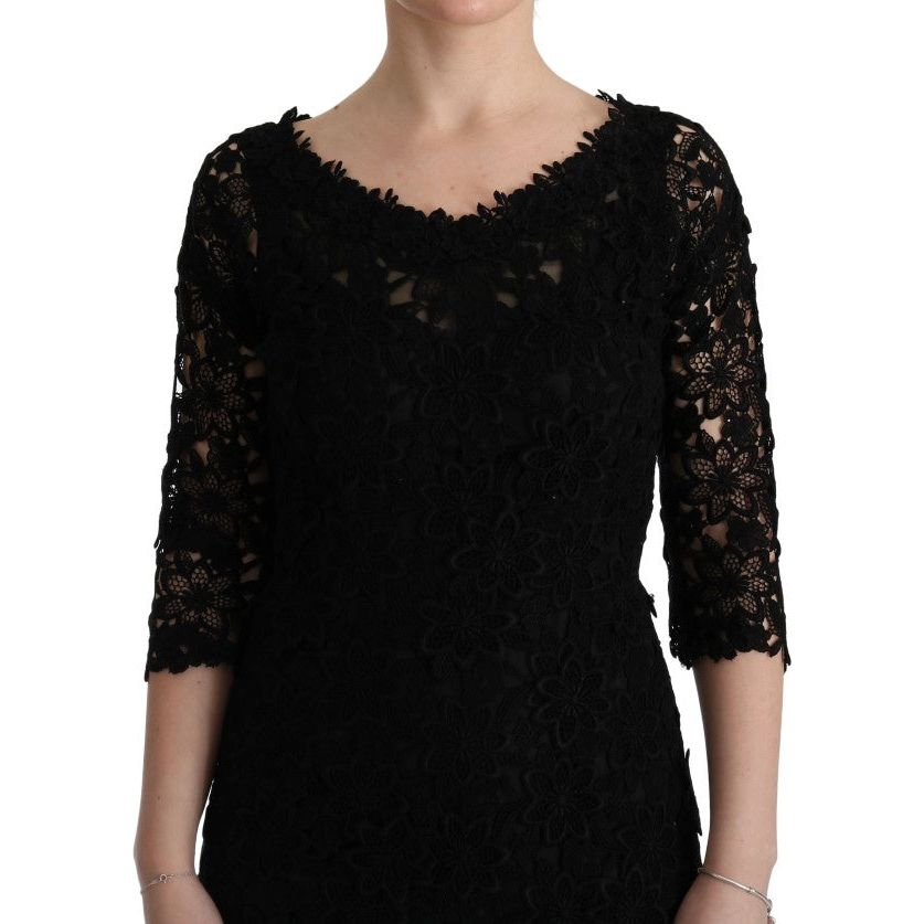 Dolce & Gabbana Elegant Black Sheath Dress with Silk Lining Dolce & Gabbana