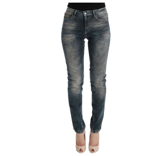 Cavalli Chic Blue Wash Slim Fit Jeans Cavalli