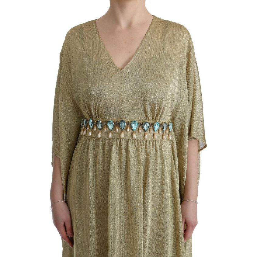 Dolce & Gabbana Elegant Gold Shift Gown Dress Dolce & Gabbana