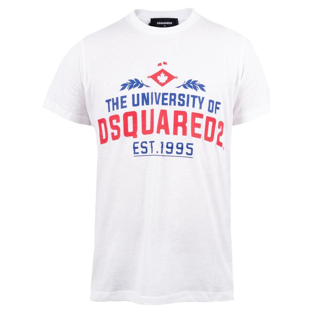 Dsquared² Graphic Print Crew Neck Cotton T-Shirt Dsquared²