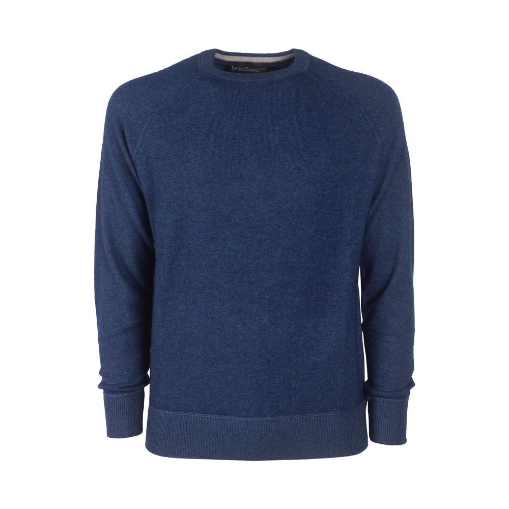 Emilio Romanelli Light Blue Cashmere Men Sweater Emilio Romanelli