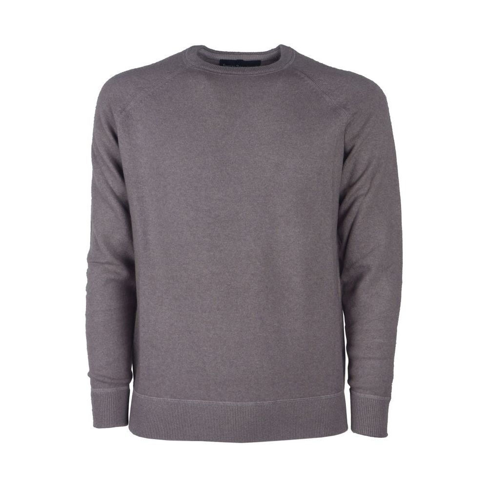 Emilio Romanelli Gray Cashmere Men's Sweater Emilio Romanelli