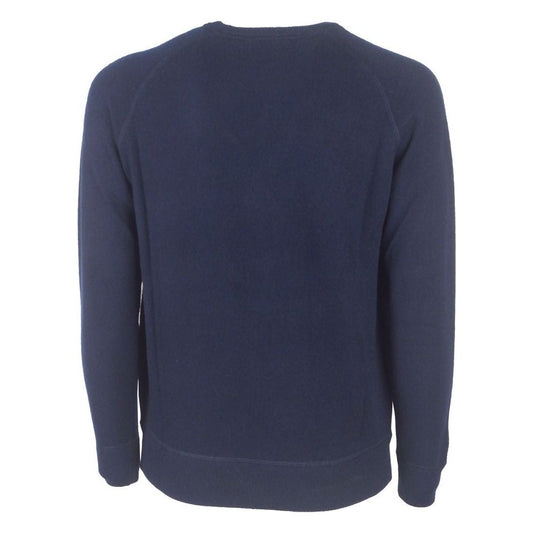 Emilio Romanelli Blue Cashmere Men Sweater Emilio Romanelli