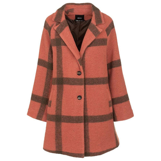 Chic Pink Wool-Blend Imperfect Coat Imperfect