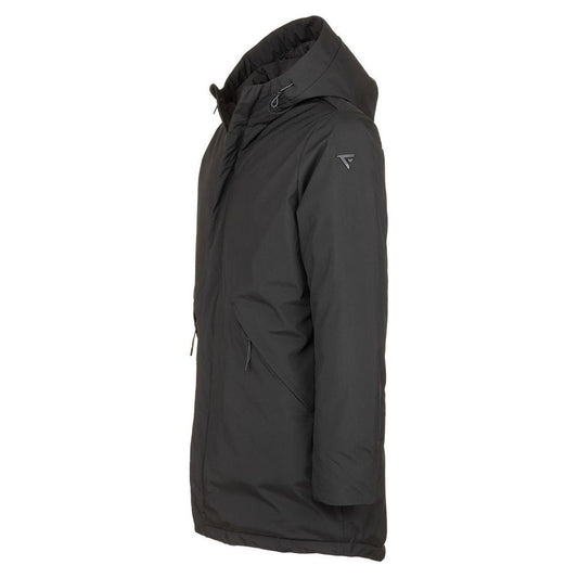 Fred Mello Sleek Men's Tech Fabric Jacket with Hood Fred Mello