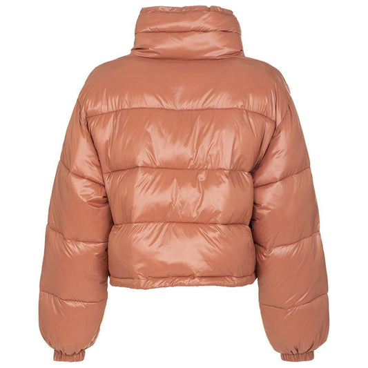 Imperfect Chic Pink Polyamide Short Down Jacket Imperfect