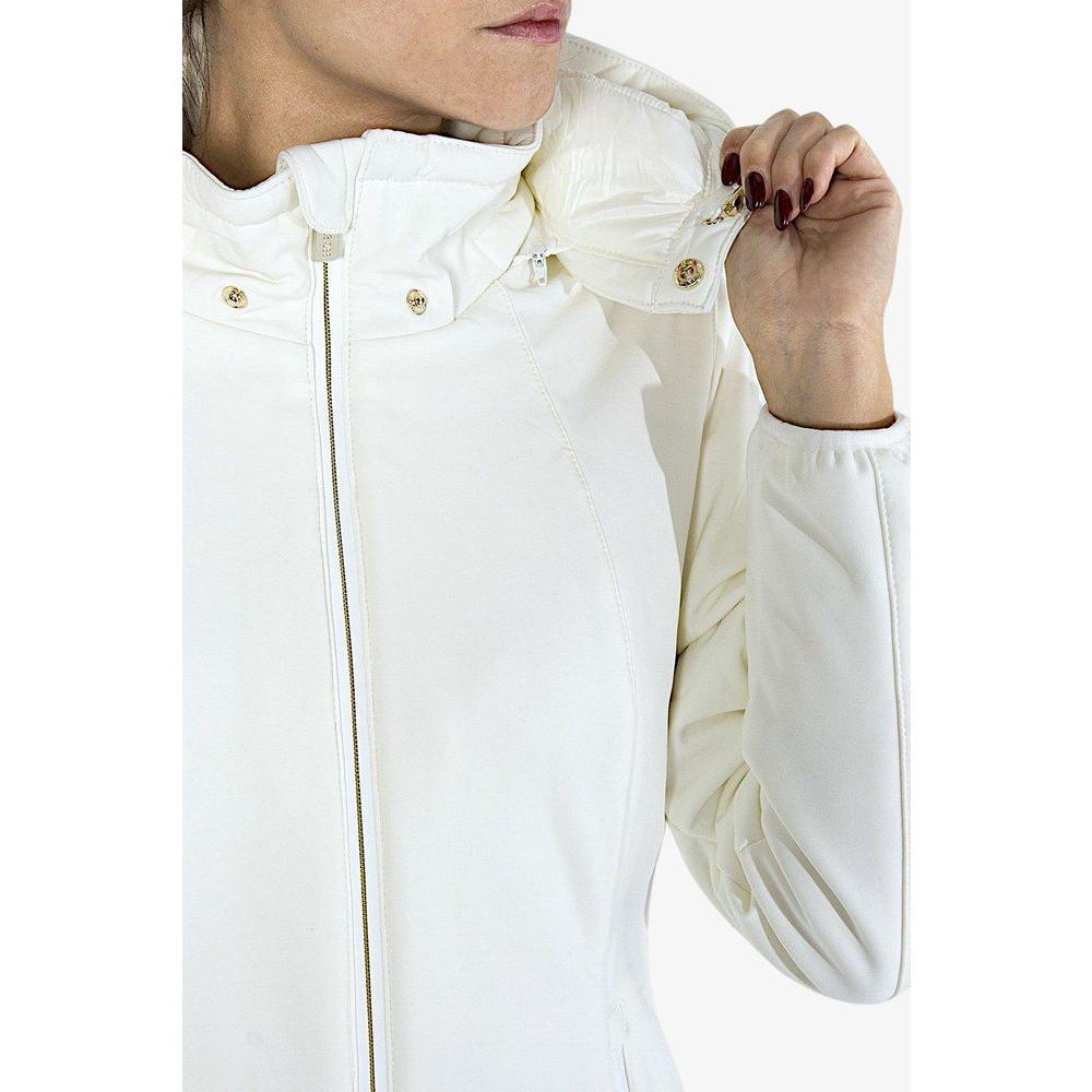 Yes Zee Elegant White Softshell Down Jacket Yes Zee