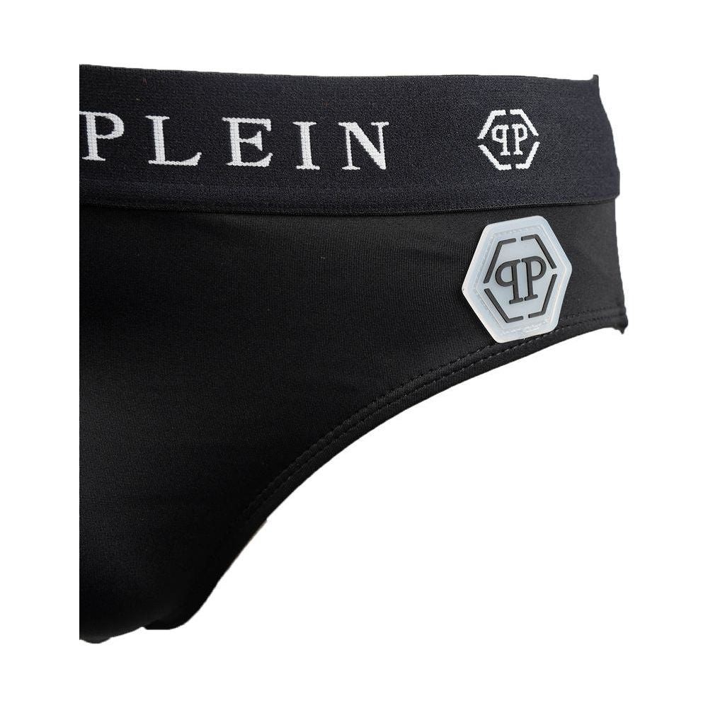 Philipp Plein Black Polyamide Men's Swimwear Philipp Plein