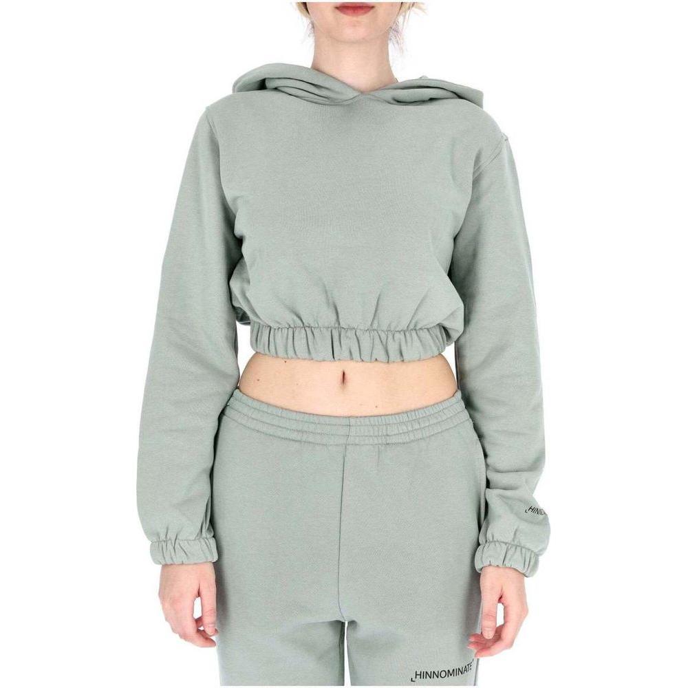 Hinnominate Chic Cropped Hooded Cotton Sweatshirt Hinnominate