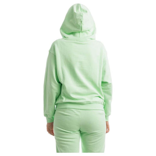 Hinnominate Chic Green Cotton Hooded Sweatshirt Hinnominate