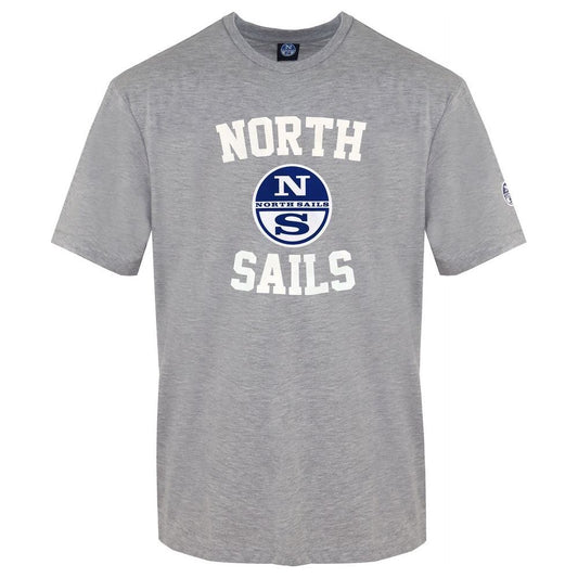 North Sails Gray Cotton Men's T-Shirt North Sails