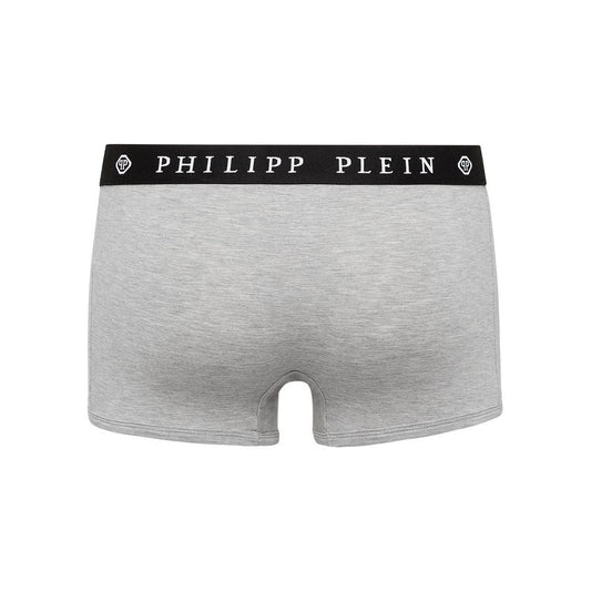 Philipp Plein Sleek Gray Boxer Duo Philipp Plein