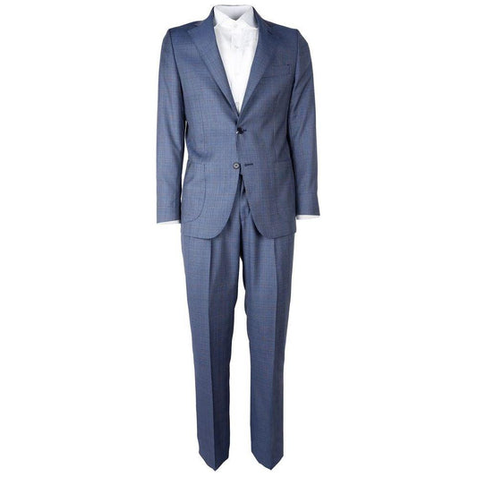 Made in Italy Blue Wool Men Suit Made in Italy