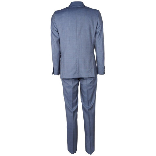 Made in Italy Blue Wool Men Suit Made in Italy