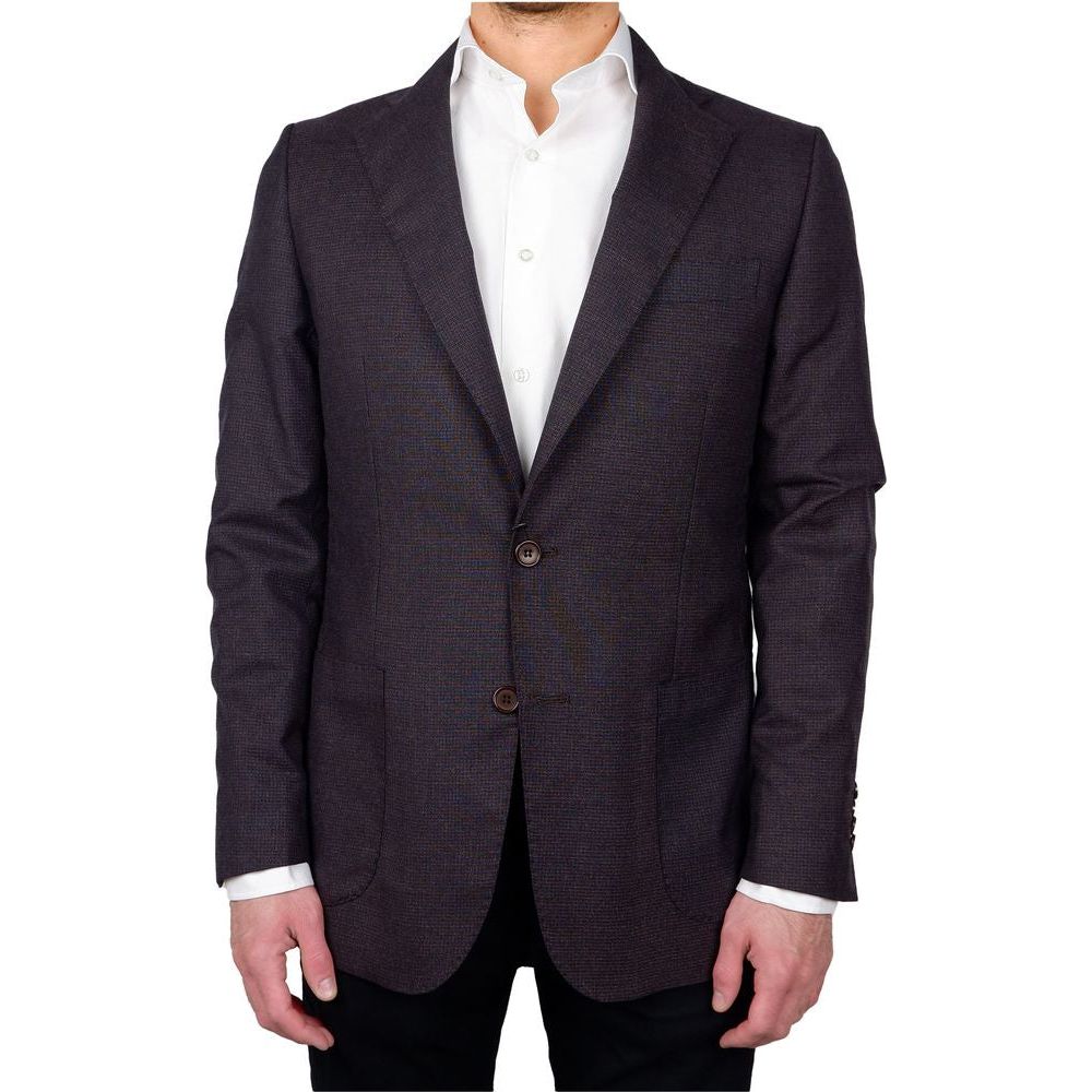 Made in Italy Brown Wool Vergine Blazer Made in Italy