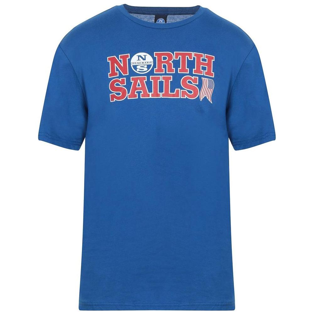 North Sails Ocean Blue Cotton Tee with Signature Chest Logo