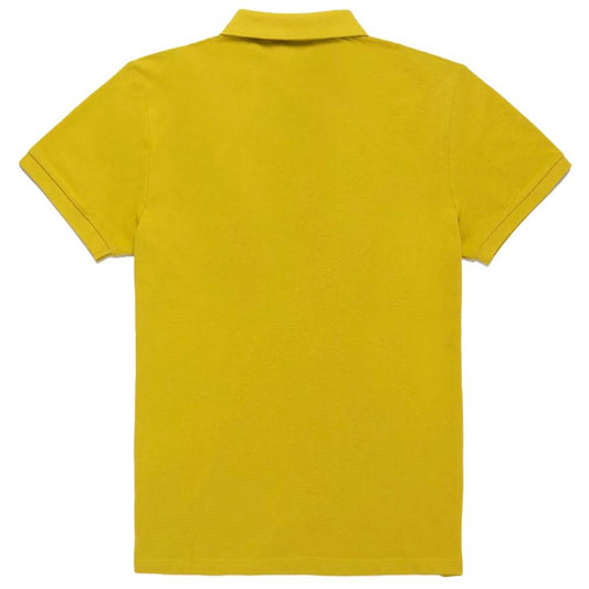 Refrigiwear Yellow Cotton Men Polo Shirt Refrigiwear